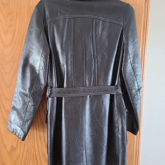 Vintage 1960's Leather Coat - Picture 2 of 4